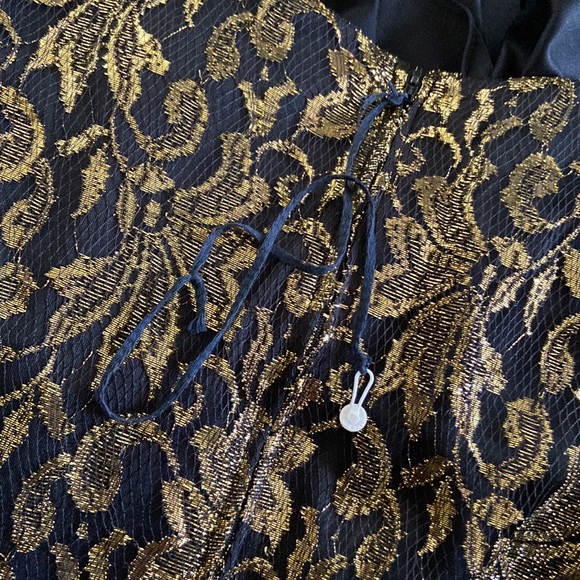 Vintage Black & Gold Dress - Picture 8 of 11